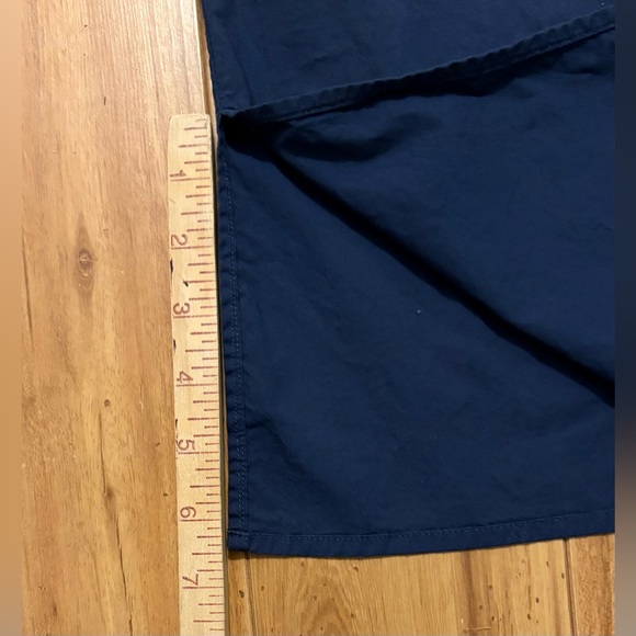 Banana Republic, Off-Shoulder Navy Cotton Midi Dress with Tie Belt, Size S - Picture 11 of 13